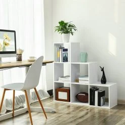 VASAGLE Raumteiler »LBC10 LBC63«, Bücherregal, Würfelregal, Leiterregal, Treppenregal, freistehend, für Büro, Wohnzimmer, Schlafzimmer Vintage, Weiß 40 VASAGLE Raumteiler »LBC10 LBC63«, Bücherregal, Würfelregal, Leiterregal, Treppenregal, freistehend, für Büro, Wohnzimmer, Schlafzimmer Vintage, Weiß -Vasagleau Geschaft a78e5c8b be42 44c6 82bb 16b23afb59e3