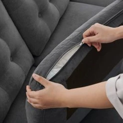 VASAGLE 3-Sitzer »LCS101«, Couch fürs Wohnzimmer, Polyester, 177 x 72 x 86 cm (L x B x H) Beige, Grau -Vasagleau Geschaft a837bbb4 8858 4fe6 b579 d42aff3139e2