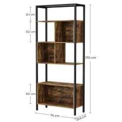 VASAGLE Bücherregal »LBC028B01 LBC027B01«, Bücherschrank, Standregal, für Dekoartikel, Bilderrahmen, Schlafzimmer, Wohnzimmer, vintage -Vasagleau Geschaft a8ba2884 5829 4c14 a5e7 2ce491d40bc2