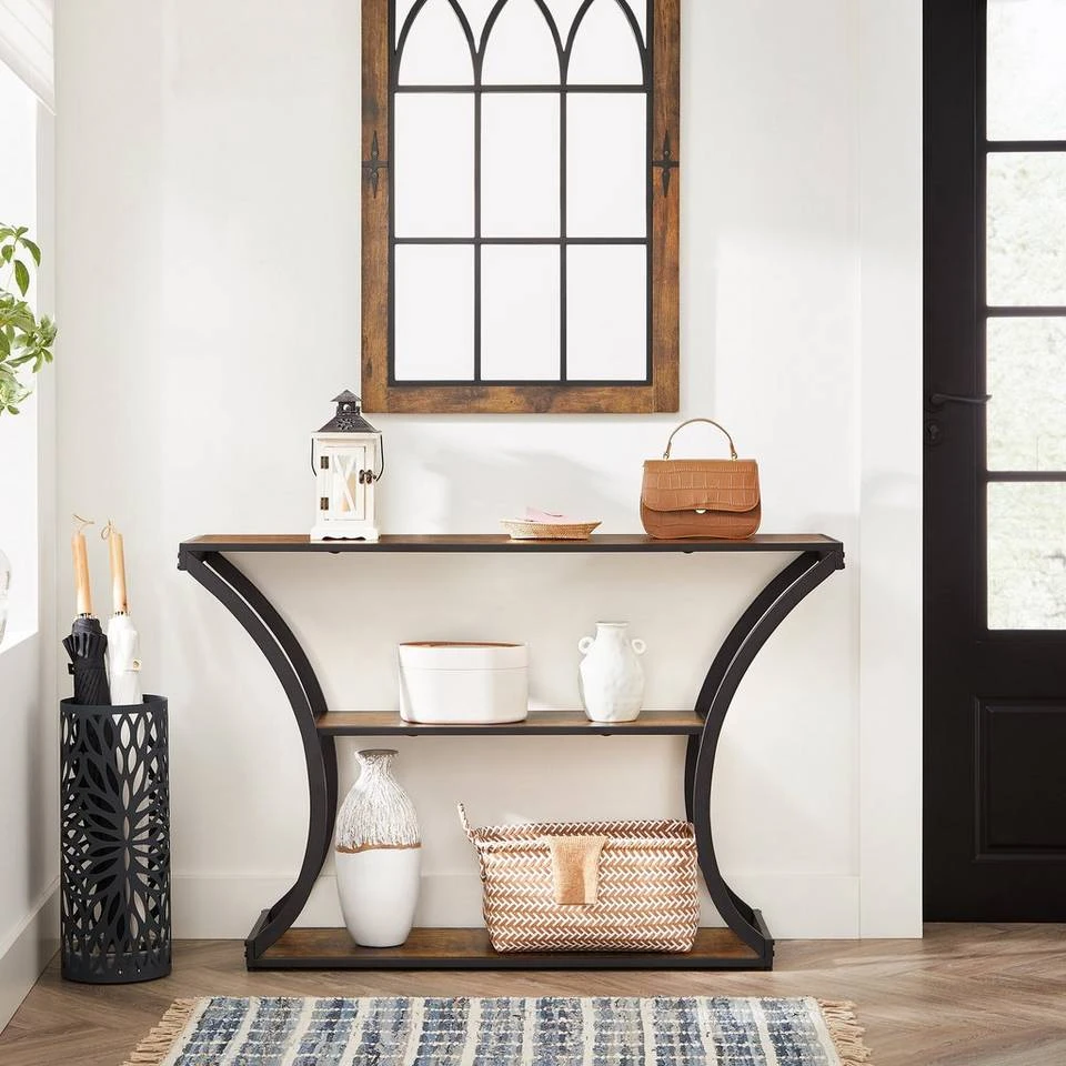 VASAGLE Konsolentisch »LNT089B01«, Flurtisch, verlängerte Tischplatte, Wohnzimmer, Flur, Schlafzimmer, vintage 5 VASAGLE Konsolentisch »LNT089B01«, Flurtisch, verlängerte Tischplatte, Wohnzimmer, Flur, Schlafzimmer, vintage – Bild 3