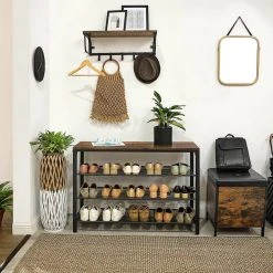 VASAGLE Schuhregal »LBS14 LBS15 LBS016«, Schuhablage mit Gitterebenen und großzügiger Oberfläche für Taschen, Metall, unterschiedliche Höhen, vintage Greige -Vasagleau Geschaft ad820c18 fffb 46c0 9cbc fc5542bf9005