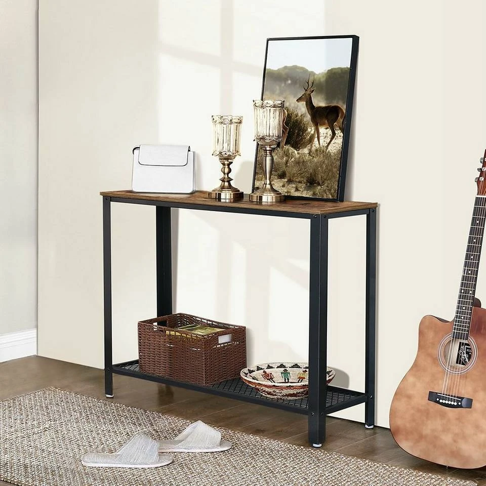 VASAGLE Konsolentisch »LNT80X LNT86X«, Konsolentisch, Beistelltisch, Flurtisch, vintage Vintage-schwarz 10 VASAGLE Konsolentisch »LNT80X LNT86X«, Konsolentisch, Beistelltisch, Flurtisch, vintage Vintage-schwarz – Bild 8