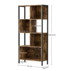 VASAGLE Bücherregal »LBC028B01 LBC027B01«, Bücherschrank, Standregal, für Dekoartikel, Bilderrahmen, Schlafzimmer, Wohnzimmer, vintage -Vasagleau Geschaft b2955cbe 9f7d 42f4 a819 42823c9f07ab