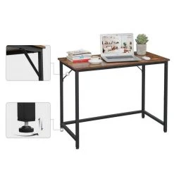 VASAGLE Schreibtisch »LWD41X LWD038 039 041 043«, Computertisch, 80/100/120/140 x 50 x 75 cm, Arbeitszimmer, Büro, einfacher Aufbau, Industrie-Design Grau, Vintage -Vasagleau Geschaft b33a203e d032 4eac 8f90 a3c89648a272