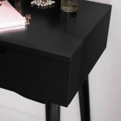 VASAGLE Schminktisch »RDT11WL RDT11BL«, Frisiertisch, Kosmetiktisch, mit Beleuchtung und gepolsterter Hocker Schwarz, Weiß -Vasagleau Geschaft b33b80a3 4570 4dad b599 15fa87658433