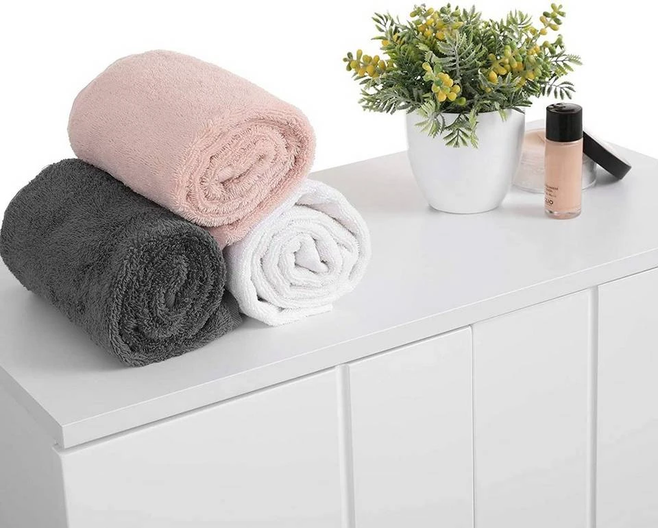 VASAGLE Kommode »BBK42WT«, Badezimmerschrank, Beistellschrank, Flurschrank, weiß 5 VASAGLE Kommode »BBK42WT«, Badezimmerschrank, Beistellschrank, Flurschrank, weiß – Bild 3