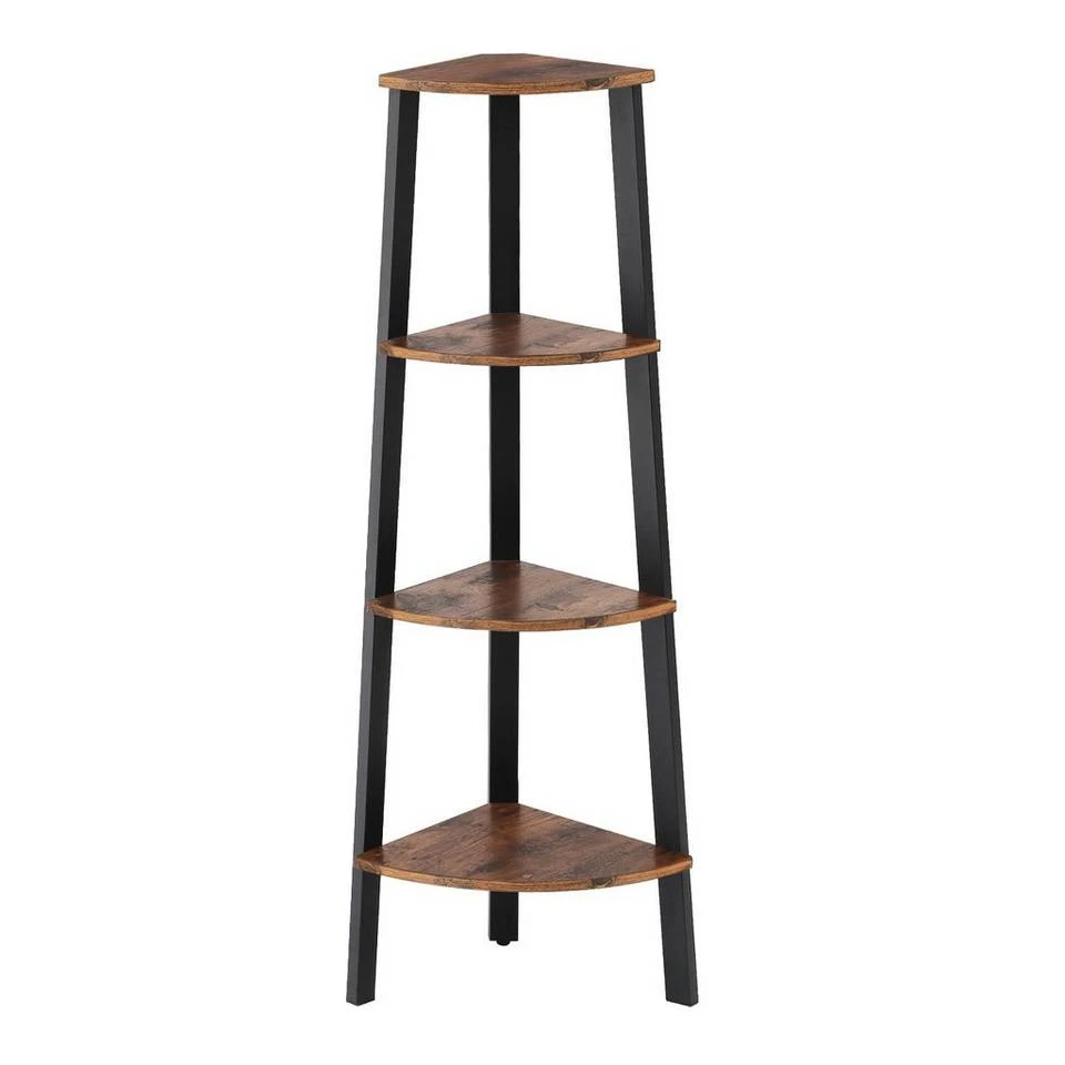 VASAGLE Eckregal »LLS35X LLS34X LLS034M01«, Standregal, Bücherregal, Leiterregal, Industrie-Design Greige-Schwarz, Vintage 6 VASAGLE Eckregal »LLS35X LLS34X LLS034M01«, Standregal, Bücherregal, Leiterregal, Industrie-Design Greige-Schwarz, Vintage – Bild 4