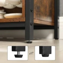 VASAGLE Kommode »LSC081B01«, Sideboard, Küchenschrank mit Schiebetüren, Wohnzimmer, Flur, Homeoffice, Stahlgestell, Breite 100 cm, vintage -Vasagleau Geschaft b5990c72 8066 4943 bed9 2c0be3494039