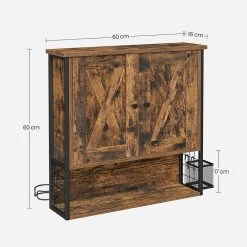 VASAGLE Hängeschrank »BBK123B01« Wandschrank mit 2 Türen, verstellbar, mit Haartrocknerhalter, Industrie-Design, vintage -Vasagleau Geschaft b610fae6 d6ca 4b5b bdd1 e92269c79875