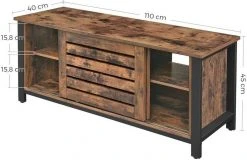 VASAGLE Lowboard »LTV41BX«, TV-Schrank für Fernseher bis 48 Zoll, Schuhschrank, Schiebetüren und verstellbarer Regalebene, Wohnzimmer, 110 x 40 x 45 cm -Vasagleau Geschaft b8e3a0f6 05ba 4985 9025 a1205ec86e44
