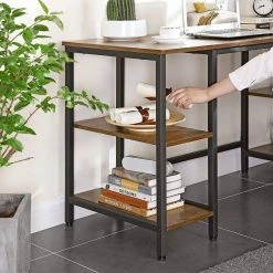 VASAGLE Schreibtisch »LWD54X«, Bartisch, Bürotisch, Computertisch, große Tischoberfläche, Arbeitszimmer, 137 x 55 x 75 cm, vintage -Vasagleau Geschaft bc42dba6 69b0 4399 94e8 120b31403b8a