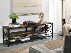 VASAGLE Lowboard »LTV094 / 095B01«, TV-Schrank, Fernsehtisch, TV-Regal, mit Ablagen, Stahlgestell, vintage -Vasagleau Geschaft bd2b635b 66d8 4ddd b0db fd7cd5fc44f8