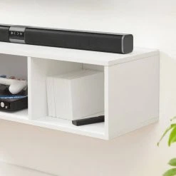 VASAGLE Wandregal »LTV104W01«, Hängeschrank, TV-Regal, TV-Schrank mit 3 Fächern, schwebend, platzsparend, weiß -Vasagleau Geschaft c05be978 ad8b 420f b7be 4ddfe5130ea4