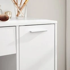 VASAGLE Schminktisch »RDT119W01«, Frisiertisch, Schminkkommode mit Spiegel, Aufbewahrungsfach, 1 Schublade, weiß -Vasagleau Geschaft c1a1f988 60ab 4718 8040 2161aa8e58f7