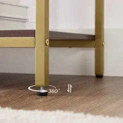 VASAGLE Konsolentisch »LSC016B24«, Beistelltisch, Flurtisch, mit Schiebetür, Schokoladenbraun-Mattgold -Vasagleau Geschaft c3d8489d 1371 45c4 90f5 8657962e2ded