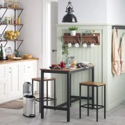 VASAGLE Barhocker »LBC65X LBC065B02«, 2er Set Barstühle, für Küche, Wohnzimmer, Esszimmer, Industrie-Design Greige, Vintage -Vasagleau Geschaft c4dab5bb 18ee 4f64 97af 30093c00e166