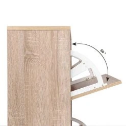 VASAGLE Schuhschrank »LBC03« Schuhregal mit 3 Klappen und Ebenen, perfekt für schmale Flure, 60 x 24 x 120 cm (L x B x H) Eichenfarben, Vintage, Wei&szlig; -Vasagleau Geschaft c53d9cb5 c81c 49ee 876b cae906c49ccb