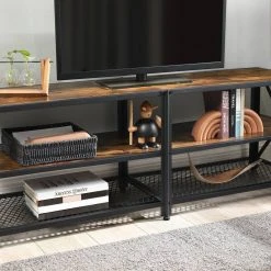 VASAGLE Lowboard »LTV094 / 095B01«, TV-Schrank, Fernsehtisch, TV-Regal, mit Ablagen, Stahlgestell, vintage -Vasagleau Geschaft c64344fb 3344 4420 b2e5 d0a0bd5dba45