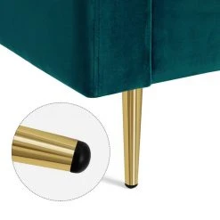 VASAGLE 3-Sitzer »LCS001«, Bezug aus Samt, Metallbeine, Klassisch bis modern, einfacher Aufbau, 183 x 78 x 88 cm Blau, Grau, Petrolfarben, Rosa -Vasagleau Geschaft c6c1e22c bf6c 444e 9770 f5d807a9f8a2