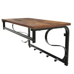 VASAGLE Wandgarderobe »LCR12BX LCR11BX«, Wandregal mit 5 Haken und Ablage, vintage -Vasagleau Geschaft c6f73e09 ab53 4616 bce2 d135ba7dc0e4