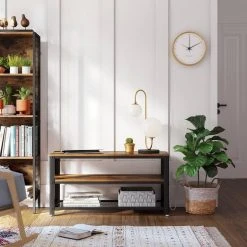 VASAGLE Lowboard »LTV50BX LTV40BX«, großer Fernsehtisch, TV-Schrank, Konsolentisch, 140/100 x 40 x 51,5 cm (L x B x H), Schlafzimmer, Wohnzimmer, Vintage 21 VASAGLE Lowboard »LTV50BX LTV40BX«, großer Fernsehtisch, TV-Schrank, Konsolentisch, 140/100 x 40 x 51,5 cm (L x B x H), Schlafzimmer, Wohnzimmer, Vintage -Vasagleau Geschaft c713d5ae db49 40f0 a66d ca32f0517b94