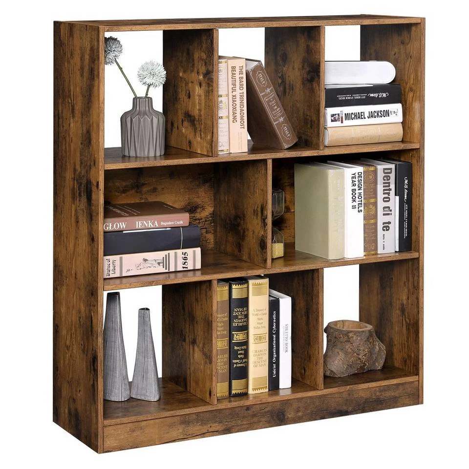 VASAGLE Bücherregal »LBC52BX LBC52NL«, Standregal aus Holz, vintage Eiche 3 VASAGLE Bücherregal »LBC52BX LBC52NL«, Standregal aus Holz, vintage Eiche