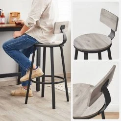 VASAGLE Barhocker »LBC026B01V1/B02/076B01« (2 St), 2er Set Barstühle, Küchenstühle, Sitzhöhe 73 / 62.5 cm, vintage Greige-Schwarz, Vintagebraun-Schwarz 39 VASAGLE Barhocker »LBC026B01V1/B02/076B01« (2 St), 2er Set Barstühle, Küchenstühle, Sitzhöhe 73 / 62.5 cm, vintage Greige-Schwarz, Vintagebraun-Schwarz -Vasagleau Geschaft c893e12e 0f96 461e 9f96 05b80272ef42