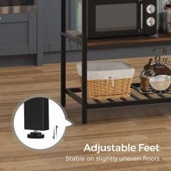 VASAGLE Küchenregal »KKI01BX«, Kücheninsel, mit 3 Regalablagen, großer Arbeitsplatte, vintagebraun-schwarz -Vasagleau Geschaft c923bb53 1859 46af acbf f62f8a0af5d3