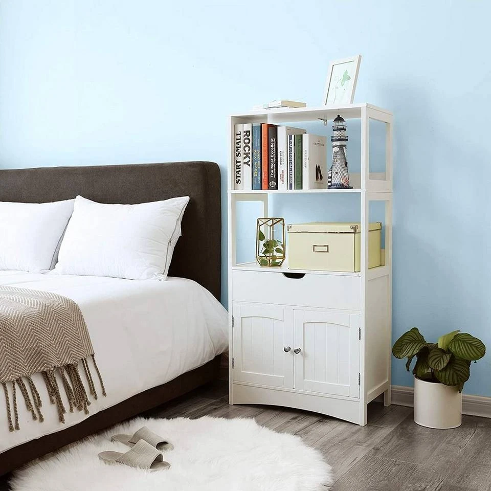 VASAGLE Badkommode »BBC64WT«, Badschrank, Badezimmerschrank, weiß 5 VASAGLE Badkommode »BBC64WT«, Badschrank, Badezimmerschrank, weiß – Bild 3