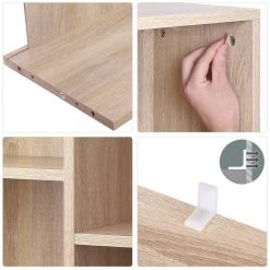 VASAGLE Bücherregal »LBC27NL LBC27WT LBC27BX«, Würfelregal, Standregal, eichefarben Natur, Vintage, Weiß -Vasagleau Geschaft cb75f63e 732a 4143 a04a 77eb53ccd601