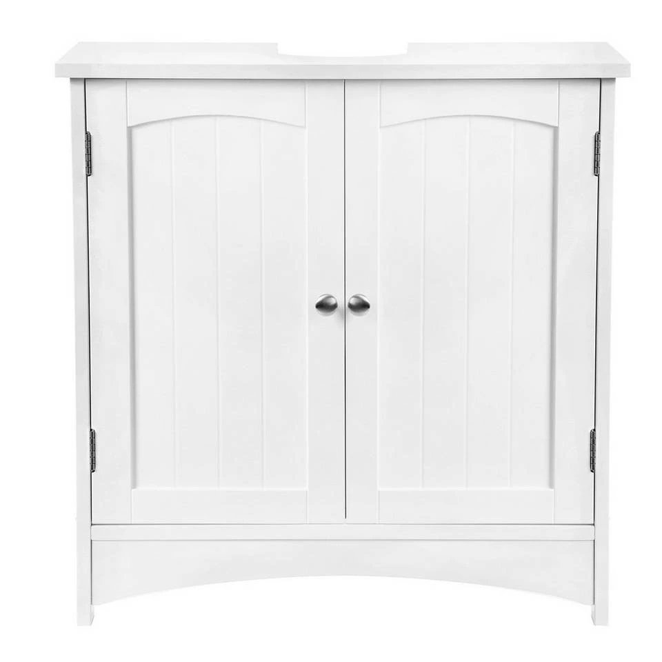 VASAGLE Waschbeckenunterschrank »BBC01WT BBC001G01« Unterschrank, 60 x 60 x 30 cm, Landhausstil Grau, Weiß 2 VASAGLE Waschbeckenunterschrank »BBC01WT BBC001G01« Unterschrank, 60 x 60 x 30 cm, Landhausstil Grau, Weiß