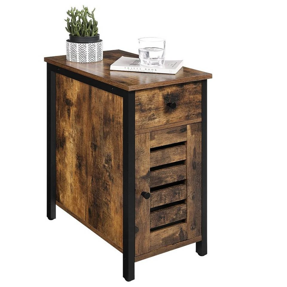 VASAGLE Nachtschrank »LET066B01« Beistelltisch, 30 cm Nachtschrank für kleine Räume, mit Schublade, vintage 11 VASAGLE Nachtschrank »LET066B01« Beistelltisch, 30 cm Nachtschrank für kleine Räume, mit Schublade, vintage – Bild 9