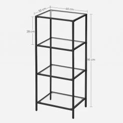 VASAGLE Standregal »LGT28G LGT028B61«, Badezimmerregal, Küchenregal, Flurregal, stabil, einfacher Aufbau, Wohnzimmer, Schlafzimmer Goldfarben, Schwarz 31 VASAGLE Standregal »LGT28G LGT028B61«, Badezimmerregal, Küchenregal, Flurregal, stabil, einfacher Aufbau, Wohnzimmer, Schlafzimmer Goldfarben, Schwarz -Vasagleau Geschaft ce48a079 898d 4061 81df 846603d02196