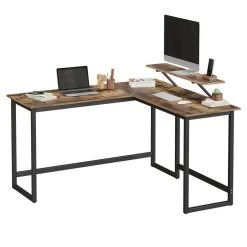 VASAGLE Eckschreibtisch »LWD56 LWD056«, Eckschreibtisch, L-förmiger Computertisch, beweglichem Monitoraufsatz, Büro, Gaming, Metall Grau, Schwarz, Vintage 34 VASAGLE Eckschreibtisch »LWD56 LWD056«, Eckschreibtisch, L-förmiger Computertisch, beweglichem Monitoraufsatz, Büro, Gaming, Metall Grau, Schwarz, Vintage -Vasagleau Geschaft d2923633 040a 4d00 9928 c92194c22fea