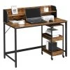 VASAGLE Computertisch »LWD066B01«, Schreibtisch mit Monitorständer, 3-stöckiger Rollwagen, Stahlrahmen, Industriestil, vintage -Vasagleau Geschaft d321b793 aca0 41bd aa05 316bc6cef483