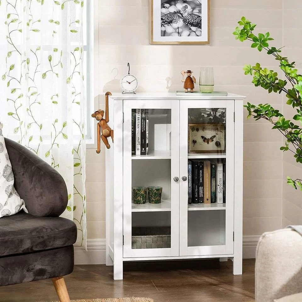 VASAGLE Vitrine »BBC80WT« Küchenschrank, Glasschrank, weiß 3 VASAGLE Vitrine »BBC80WT« Küchenschrank, Glasschrank, weiß