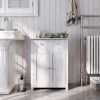 VASAGLE Badkommode »BBC61«, Badezimmerschrank, mit Schublade und verstellbarem Zwischenfach, Landhausstil, 60 x 30 x 80 cm, weiß