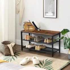 VASAGLE Schuhbank »LBS73 LBS74 LBS078«, Schuhregal mit Sitzfläche, Schuhablage, Flur, verschiedene Größen, vintage Grau -Vasagleau Geschaft d7c11b29 08ab 4e04 9db3 fc57020b9b16