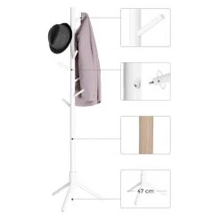 VASAGLE Garderobenständer »RCR04WT«, Kleiderständer aus Massivholz, in Baumform, mit 8 Haken, für Kleidung, Hüte, Taschen, Flur, Eingangsbereich, weiß 13 VASAGLE Garderobenständer »RCR04WT«, Kleiderständer aus Massivholz, in Baumform, mit 8 Haken, für Kleidung, Hüte, Taschen, Flur, Eingangsbereich, weiß -Vasagleau Geschaft d7cea71f c1eb 4a30 a941 0ad9ac41ed7f