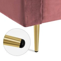 VASAGLE 3-Sitzer »LCS001«, Bezug aus Samt, Metallbeine, Klassisch bis modern, einfacher Aufbau, 183 x 78 x 88 cm Blau, Grau, Petrolfarben, Rosa -Vasagleau Geschaft d884ab02 9c51 4891 8974 3fe98bc1661f