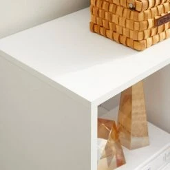 VASAGLE Raumteiler »LBC203 LBC24«, Würfelregal, Bücherschrank, freistehend, als Dekoration, Wohnzimmer, Schlafzimmer, Kinderzimmer Eiche Hell, Weiß, Vintage -Vasagleau Geschaft d8f86375 d7b6 4891 a45f 61ef2cd100d2