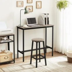 VASAGLE Bartisch »LBT10X LBT010B02«, Küchentisch, 100 x 40 x 90 cm Greige, Vintage -Vasagleau Geschaft d90175dd 7d5f 4e87 85a3 7a4c1f7e6fa2