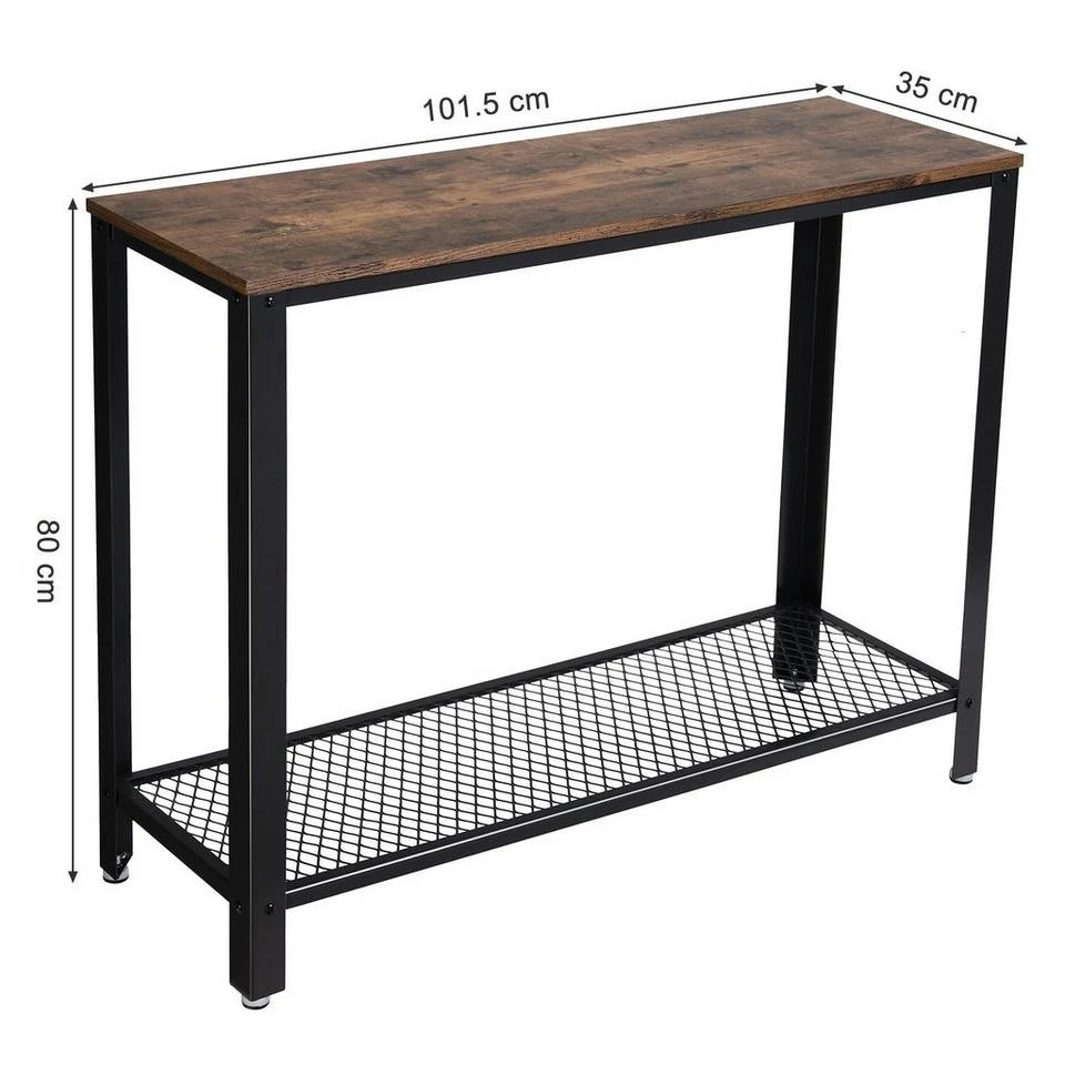 VASAGLE Konsolentisch »LNT80X LNT86X«, Konsolentisch, Beistelltisch, Flurtisch, vintage Vintage-schwarz 14 VASAGLE Konsolentisch »LNT80X LNT86X«, Konsolentisch, Beistelltisch, Flurtisch, vintage Vintage-schwarz – Bild 12