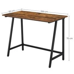 VASAGLE Schreibtisch »LWD40X LWD040B02«, Computertisch, Büro, Arbeitszimmer, einfacher Aufbau, Industrie-Design, 100 x 50 x 75 cm Grau, Vintage -Vasagleau Geschaft db67dd30 9d31 4fac 8d54 90109acb27dd