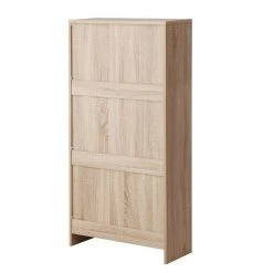 VASAGLE Schuhschrank »LBC03« Schuhregal mit 3 Klappen und Ebenen, perfekt für schmale Flure, 60 x 24 x 120 cm (L x B x H) Eichenfarben, Vintage, Wei&szlig; -Vasagleau Geschaft db8a3c7d b8b2 415a afb8 cb1292317dd2