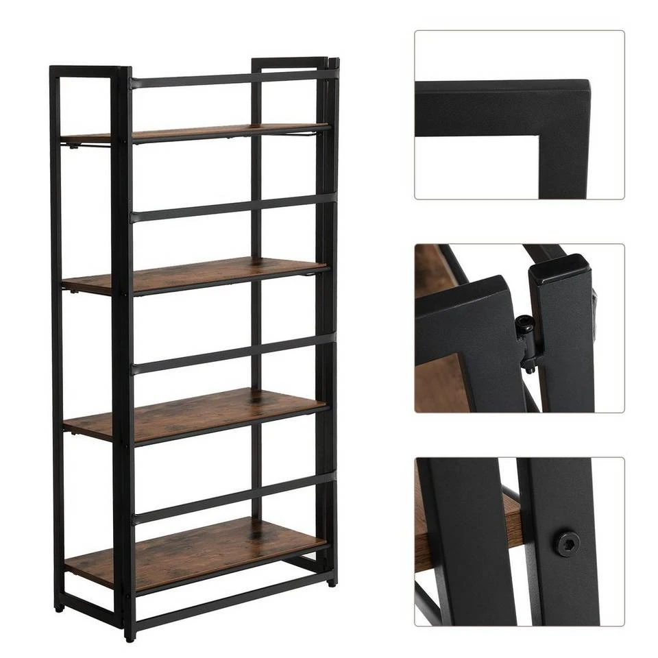 VASAGLE Standregal »LLS66X LLS88X«, Standregal, Bücherregal, Klappregal, vintage 12 VASAGLE Standregal »LLS66X LLS88X«, Standregal, Bücherregal, Klappregal, vintage – Bild 10