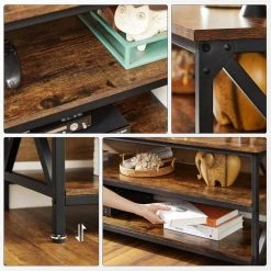 VASAGLE Lowboard »LTV100B01«, TV-Regal, TV-Schrank für Fernseher bis zu 65 Zoll, X-förmige Streben, Schuhregalev -Vasagleau Geschaft dcf36ed0 e75b 4a46 a3c6 e1d47df9b263