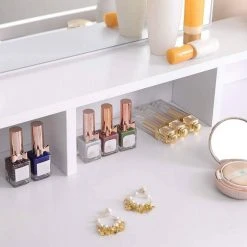 VASAGLE Schminktisch »RDT113W01«, Frisiertisch,Kosmetiktisch mit Spiegel und 2 Schubladen,weiß -Vasagleau Geschaft de06b9a8 7afa 4d5b b48a 8bb981c0fa9e