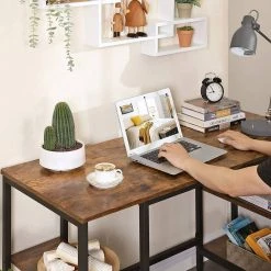 VASAGLE Schreibtisch »LWD54X«, Bartisch, Bürotisch, Computertisch, große Tischoberfläche, Arbeitszimmer, 137 x 55 x 75 cm, vintage -Vasagleau Geschaft e230ea6c 2d9e 4ad5 b8ae 8a58a079c4b8