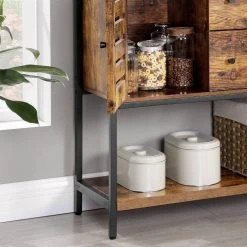 VASAGLE Sideboard »LSC082B01«, Kommode mit 2 Schubladen und Ablage, aus Metallrahmen, Holzoptik, stabil, vintage -Vasagleau Geschaft e28fdad9 cf1d 4582 9884 128afe6bffbc